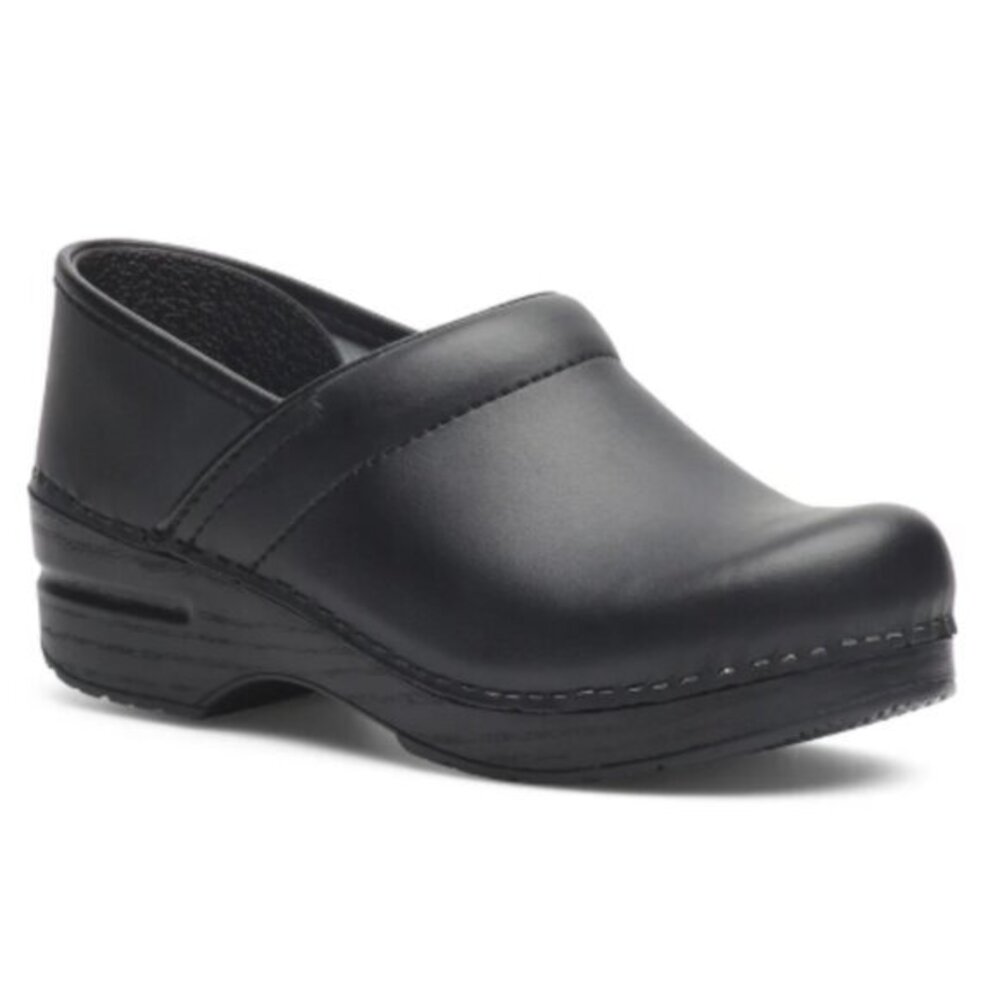Dansko Professional Slip On Leather Clog Shoes in Black Size 40